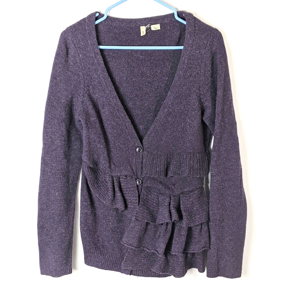 Anthropologie Moth Wool Split Decision Cardigan M